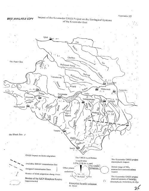 Krasnodar GRES Project Volume I11 Environmental Assessment