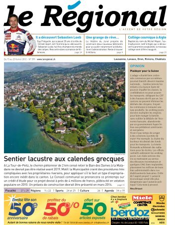 Sentier lacustre aux calendes grecques - Le Régional