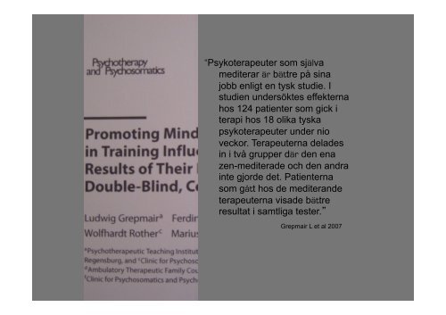 Mindfulness, tillämpning & forskning - Center for Mindfulness Sweden