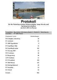 Protokoll - Schwimmverein Straubing eV
