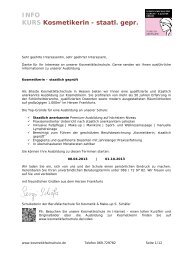 Informationsblatt als PDF - Kosmetikschule Schäfer