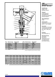 Bodenventil PN 10-16 DN 25-200 Ausführung Kegel ... - Klaus Union