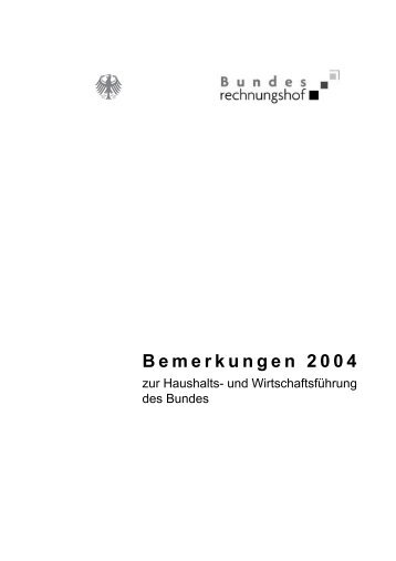 Langfassung der Bemerkungen 2004 - SAM-Consulting GmbH