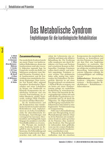 Das Metabolische Syndrom - Deutsche Gesellschaft für Prävention ...