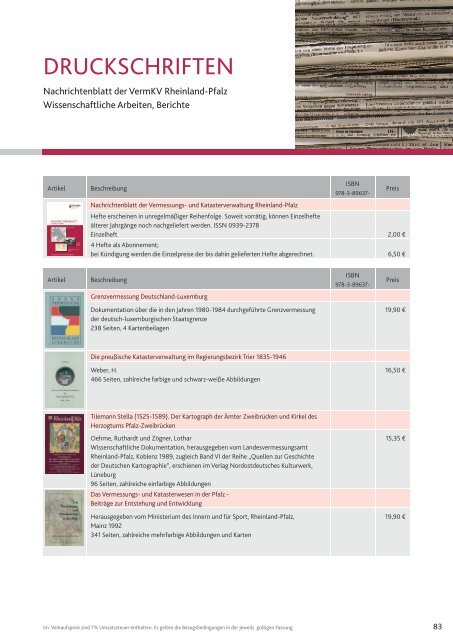 DRUCKSCHRIFTEN - Landesamt für Vermessung und ...