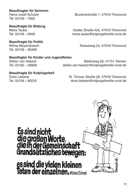 Festschrift zum Jubilaeumsjahr 2006 - Kolpingsfamilie Vorst