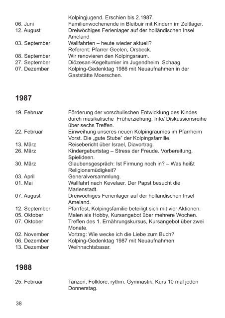 Festschrift zum Jubilaeumsjahr 2006 - Kolpingsfamilie Vorst