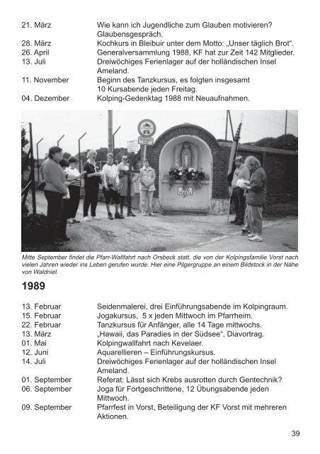 Festschrift zum Jubilaeumsjahr 2006 - Kolpingsfamilie Vorst