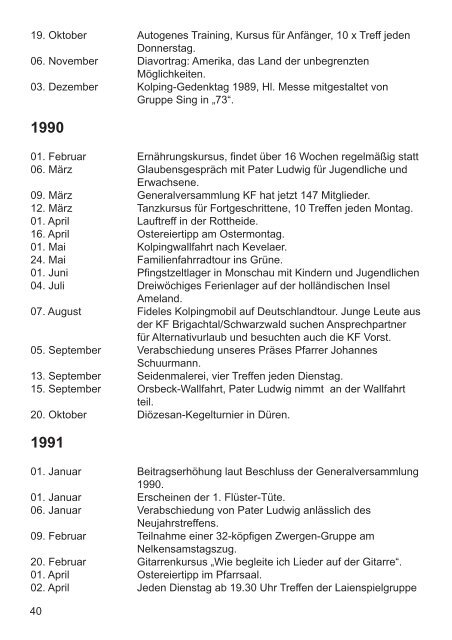 Festschrift zum Jubilaeumsjahr 2006 - Kolpingsfamilie Vorst