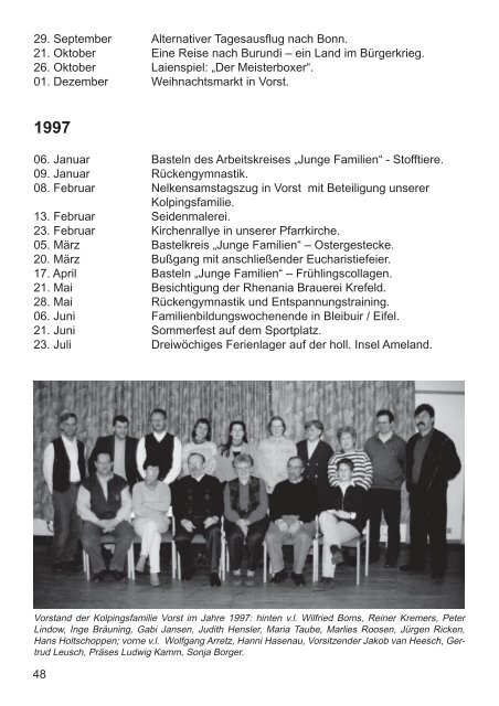 Festschrift zum Jubilaeumsjahr 2006 - Kolpingsfamilie Vorst
