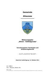 GEMEINDE ALTAUSSEE Bebauungsplan „Wimm - Holfeldgründe“