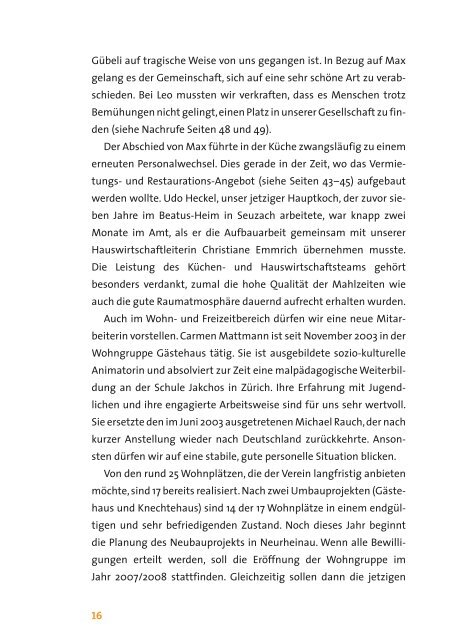 Jahresbericht 2003 - Fintan