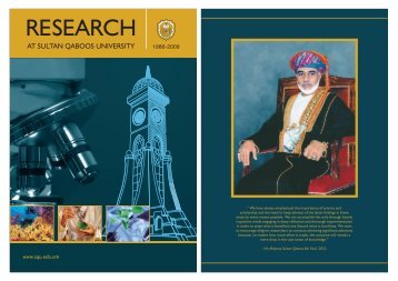 Research at SQU, 1986 - 2009 - Sultan Qaboos University