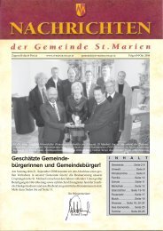 Geschätzte Gemeinde- bürgerinnen und Gemeindebürger! - St. Marien