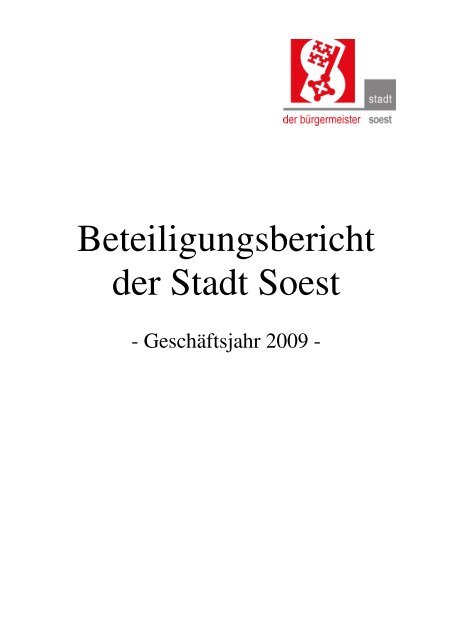 Beteiligungsbericht der Stadt Soest