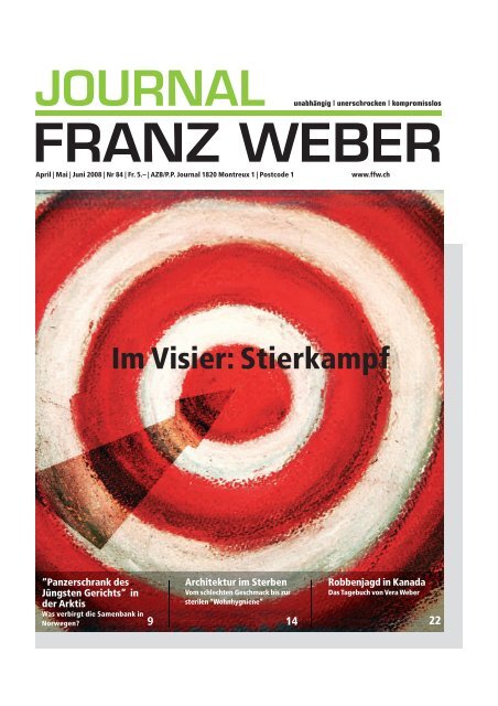 Im Visier Stierkampf Fondation Franz Weber