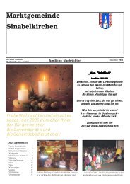 Gemeindezeitung Dezember 2004 - Marktgemeinde Sinabelkirchen