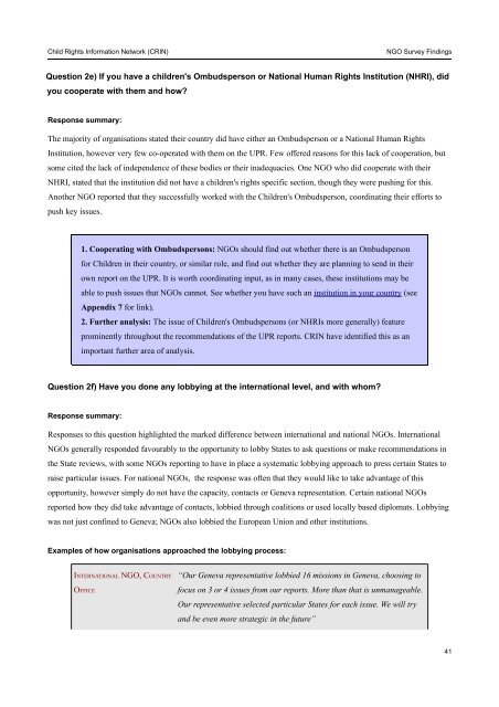 Universal Periodic Review: The Status of Children's Rights - CRIN