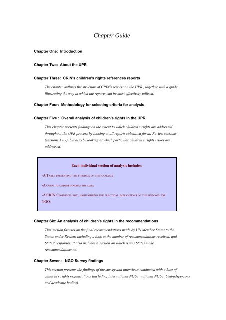 Universal Periodic Review: The Status of Children's Rights - CRIN