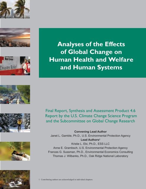 Analyses of the Effects of Global Change on - US Climate Change ...