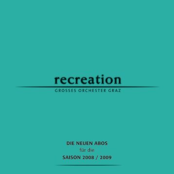 SaiSon 2008 / 2009 DiE nEuEn aboS für die - recreation ...