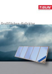 Solartechnik Grossflächen-Kollektor Tisun