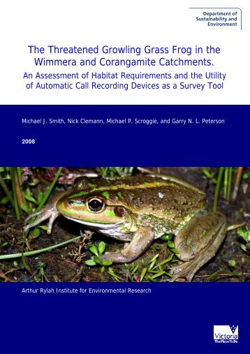 The Threatened Growling Grass Frog in the Wimmera - Corangamite ...