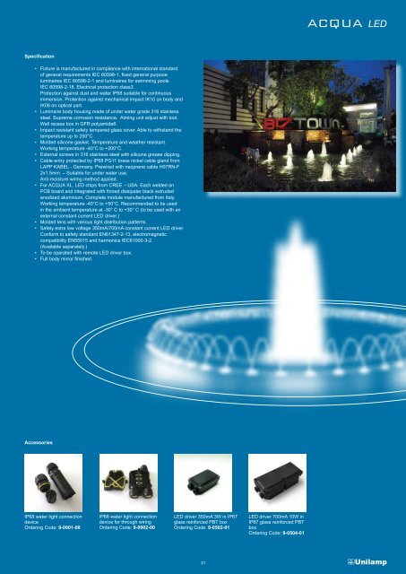 LED LUMINAIRES 2009 - 2010 - Firalux