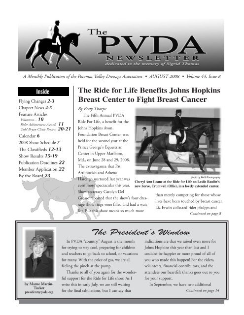 The President S Window Potomac Valley Dressage Association