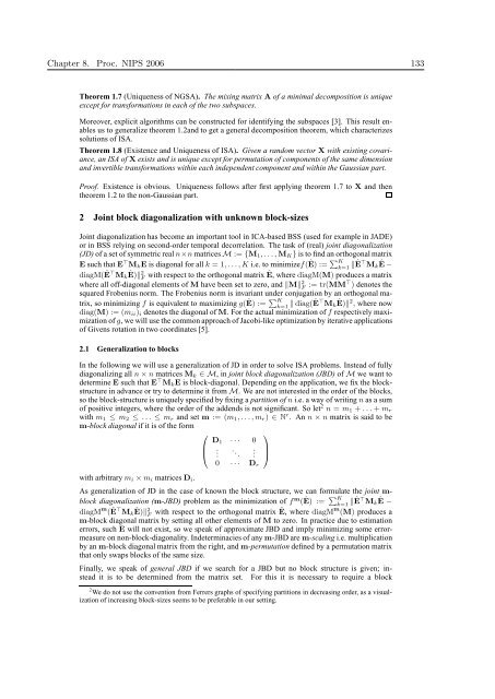 Mathematics in Independent Component Analysis
