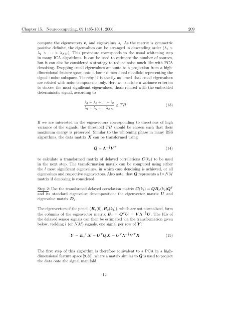 Mathematics in Independent Component Analysis