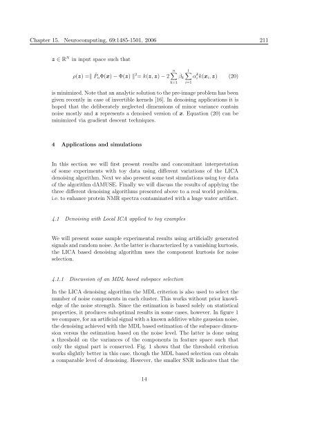 Mathematics in Independent Component Analysis