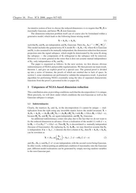 Mathematics in Independent Component Analysis