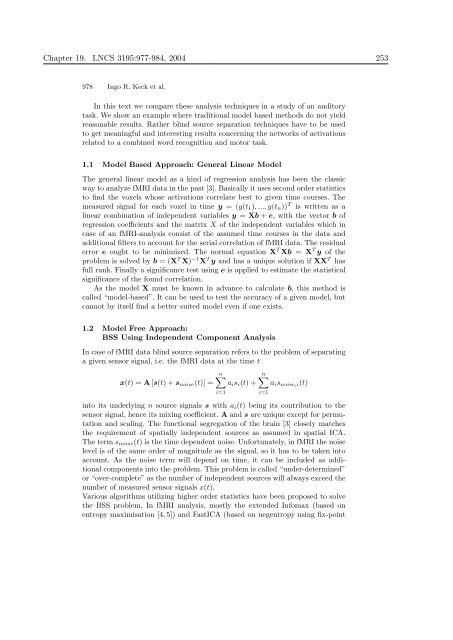 Mathematics in Independent Component Analysis