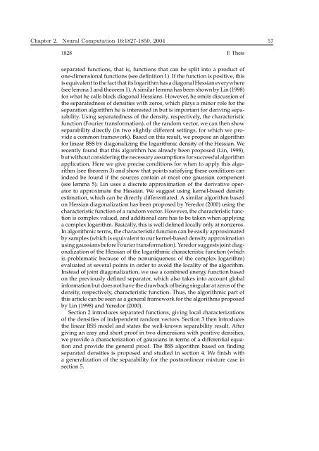 Mathematics in Independent Component Analysis