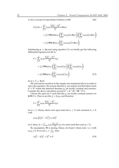 Mathematics in Independent Component Analysis