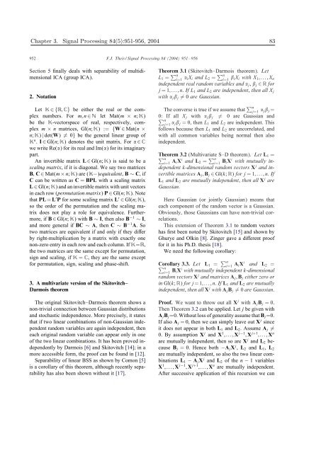 Mathematics in Independent Component Analysis