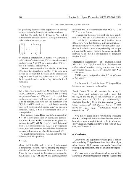 Mathematics in Independent Component Analysis