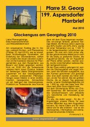 Pfarre St. Georg 199. Aspersdorfer Pfarrbrief - Pfarre Aspersdorf