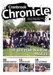The sports pages - Cranbrook School