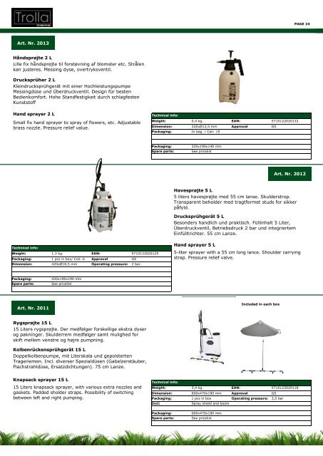 2012 Forhandler Katalog Händler Katalog Dealer ... - Interempresas