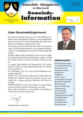 Gemeindeinformation JUNI 2009 (11,49 MB) - Enzersfeld