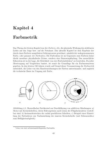 Kapitel 4 Farbmetrik - EMPA Media Technology