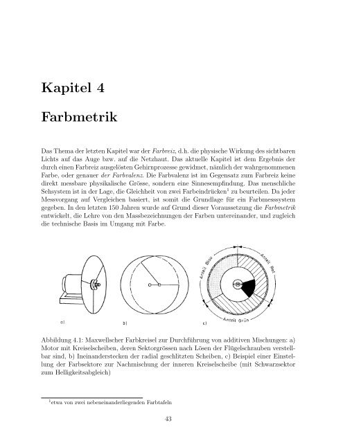 Kapitel 4 Farbmetrik - EMPA Media Technology