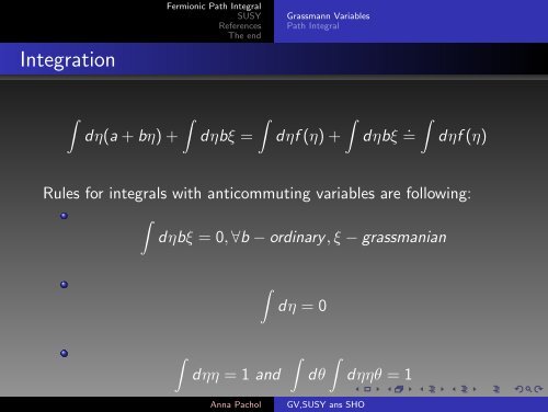 Grassmann Variables, Supersymmetry and Supersymmetric ...