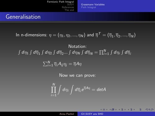 Grassmann Variables, Supersymmetry and Supersymmetric ...