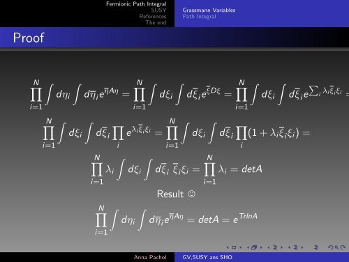 Grassmann Variables, Supersymmetry and Supersymmetric ...