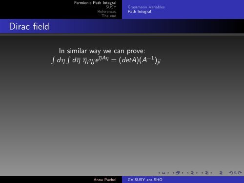 Grassmann Variables, Supersymmetry and Supersymmetric ...