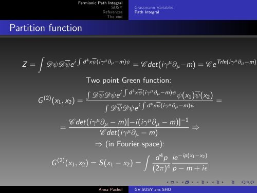 Grassmann Variables, Supersymmetry and Supersymmetric ...