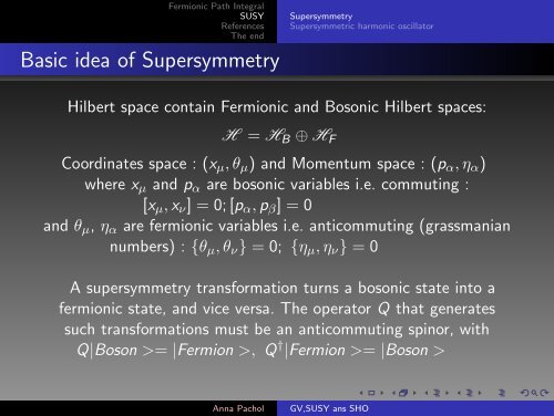 Grassmann Variables, Supersymmetry and Supersymmetric ...